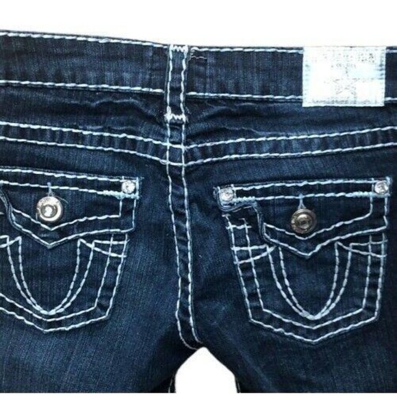 L.A. Idol dark wash denim capri pants SIZE 5 - Picture 3 of 4